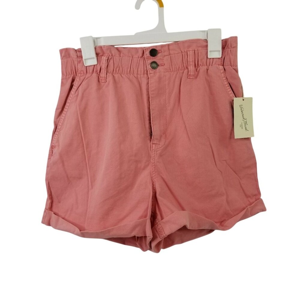 Womens Universal Thread Rose Pink High Rise Shorts Cuffed 3" Inseam Size M